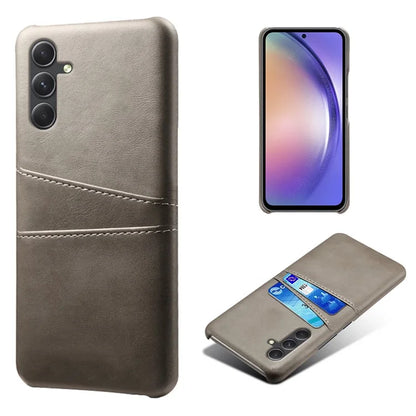 Shockproof Phone Case for Samsung Galaxy A55 5G PU Leather+PC Cover with Dual Card Slots