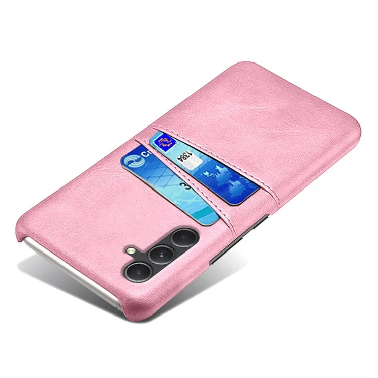 Shockproof Phone Case for Samsung Galaxy A55 5G PU Leather+PC Cover with Dual Card Slots