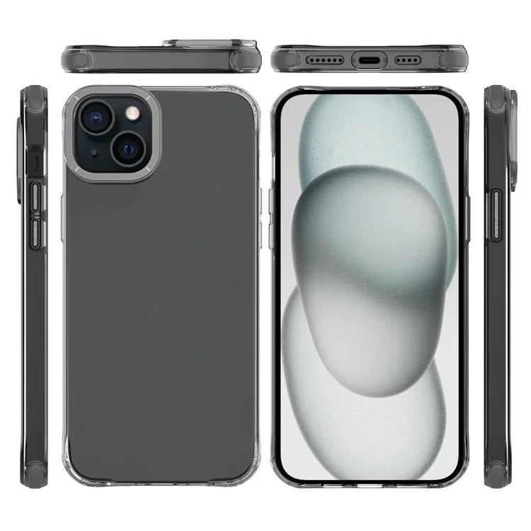 For iPhone 14 TPU+PC Cases Anti-Drop Metal Lens Frame Phone Cover