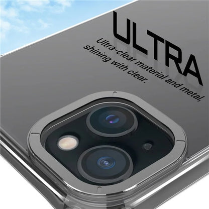 For iPhone 14 TPU+PC Cases Anti-Drop Metal Lens Frame Phone Cover