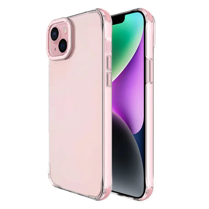 For iPhone 14 TPU+PC Cases Anti-Drop Metal Lens Frame Phone Cover