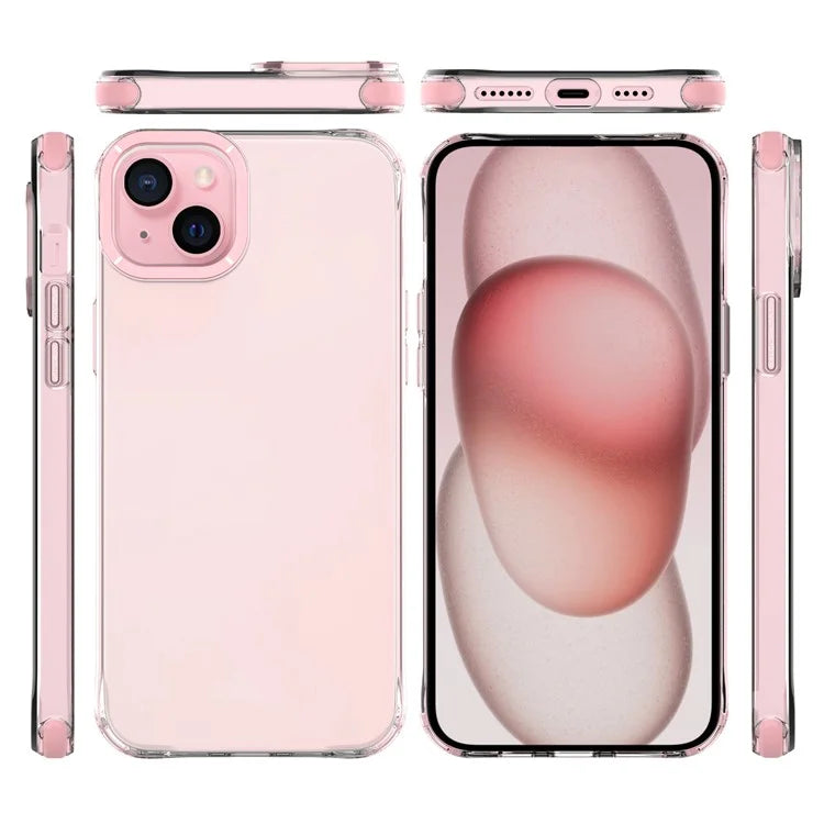 For iPhone 14 TPU+PC Cases Anti-Drop Metal Lens Frame Phone Cover