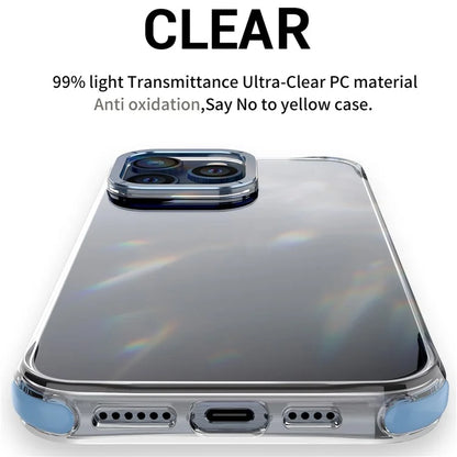 For iPhone 14 Pro Max Cases TPU+PC Phone Cover with Metal Lens Frame