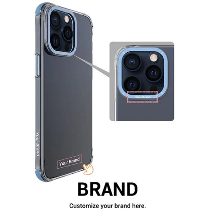 For iPhone 14 Pro Max Cases TPU+PC Phone Cover with Metal Lens Frame