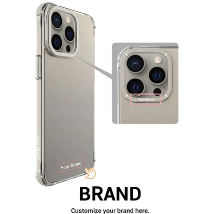 For iPhone 14 Pro Max Cases TPU+PC Phone Cover with Metal Lens Frame