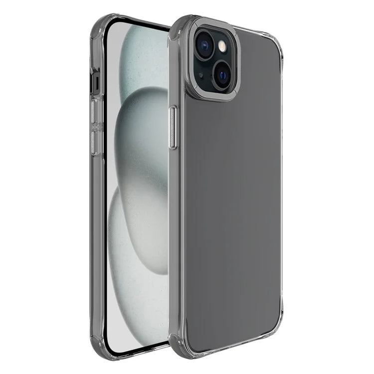 For iPhone 14 Plus Shockproof Cases Metal Lens Frame TPU+PC Phone Cover