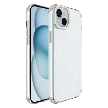 For iPhone 14 Plus Shockproof Cases Metal Lens Frame TPU+PC Phone Cover