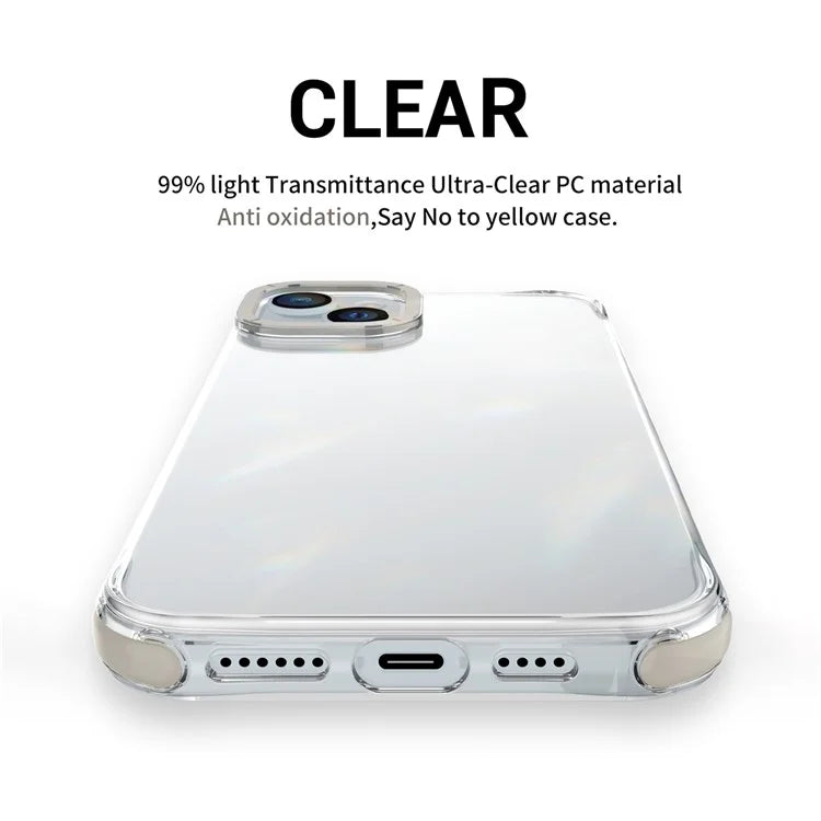 For iPhone 14 Plus Shockproof Cases Metal Lens Frame TPU+PC Phone Cover