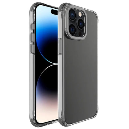 For iPhone 14 Pro Anti-drop Phone Case TPU+PC Cover with Metal Lens Frame