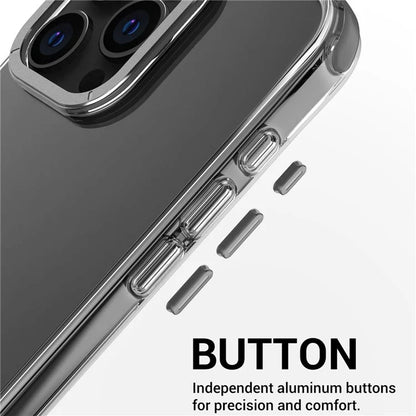 For iPhone 14 Pro Anti-drop Phone Case TPU+PC Cover with Metal Lens Frame
