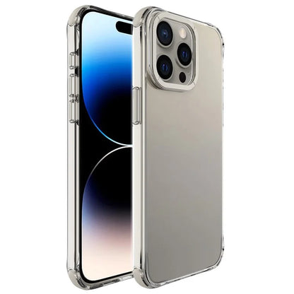 For iPhone 14 Pro Anti-drop Phone Case TPU+PC Cover with Metal Lens Frame
