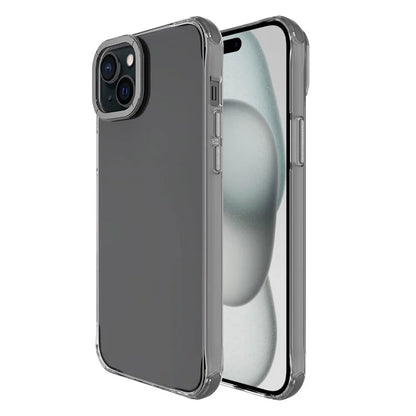 For iPhone 15 Plus TPU+PC Cases Anti-Scratch Phone Cover with Metal Lens Frame