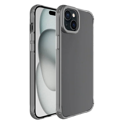 For iPhone 15 Plus TPU+PC Cases Anti-Scratch Phone Cover with Metal Lens Frame