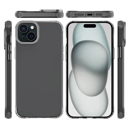For iPhone 15 Plus TPU+PC Cases Anti-Scratch Phone Cover with Metal Lens Frame