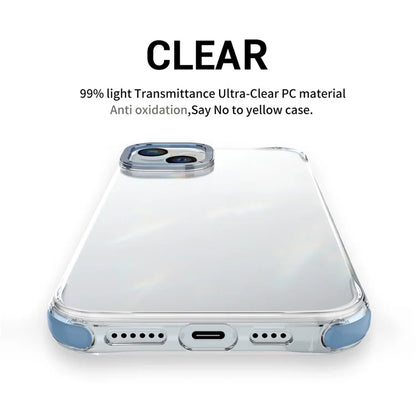 For iPhone 15 Plus TPU+PC Cases Anti-Scratch Phone Cover with Metal Lens Frame