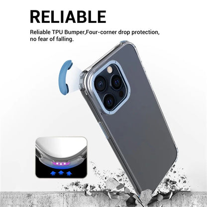 For iPhone 15 Pro TPU+PC Case Metal Lens Frame Shockproof Phone Cover