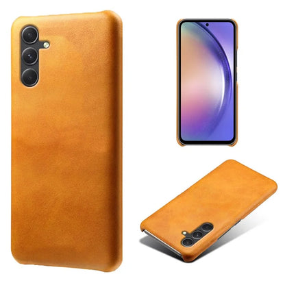 For Samsung Galaxy A35 5G PU Leather+PC Mobile Phone Cover Calf Texture Case