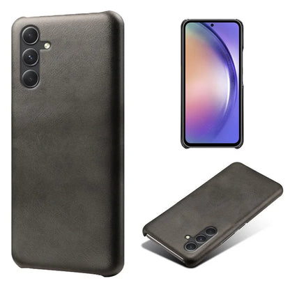 For Samsung Galaxy A35 5G PU Leather+PC Mobile Phone Cover Calf Texture Case