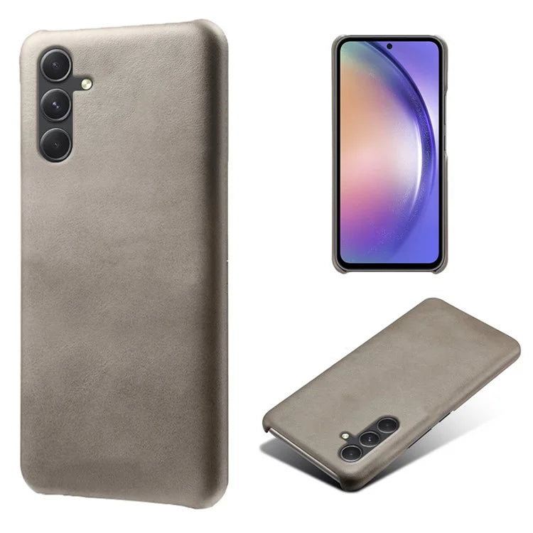 For Samsung Galaxy A35 5G PU Leather+PC Mobile Phone Cover Calf Texture Case