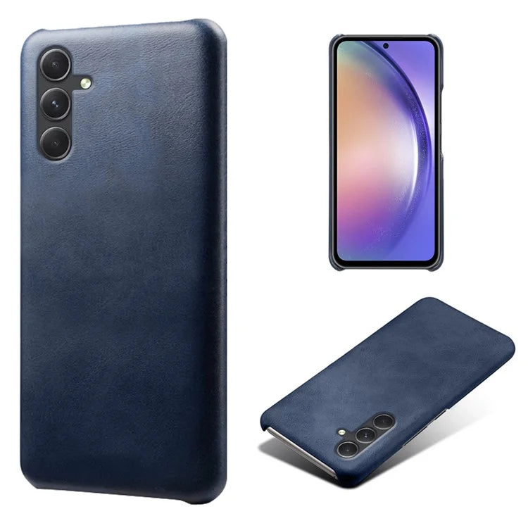 For Samsung Galaxy A35 5G PU Leather+PC Mobile Phone Cover Calf Texture Case