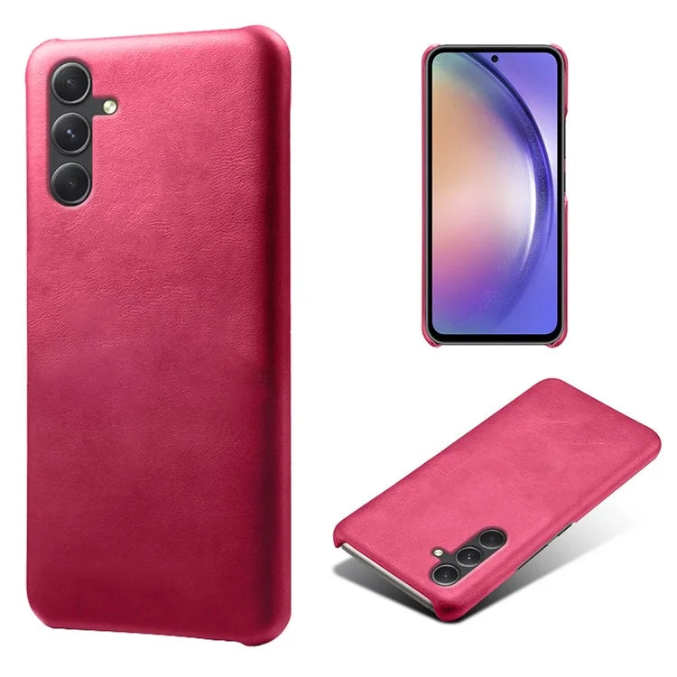 For Samsung Galaxy A35 5G PU Leather+PC Mobile Phone Cover Calf Texture Case