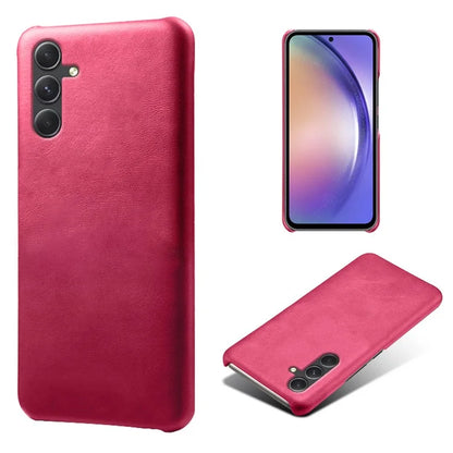 For Samsung Galaxy A35 5G PU Leather+PC Mobile Phone Cover Calf Texture Case