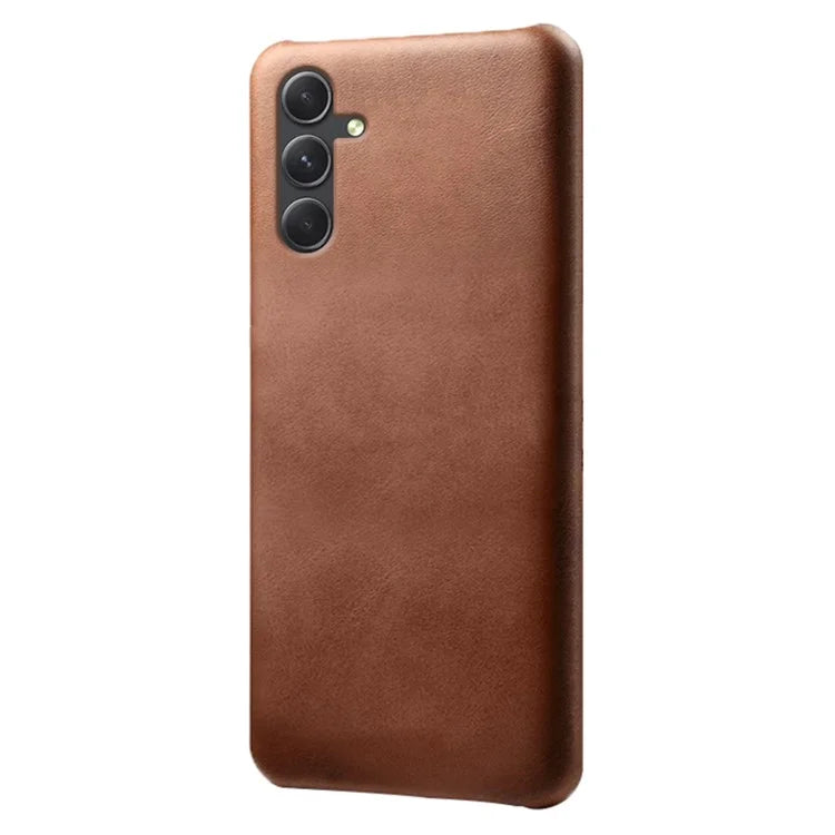 For Samsung Galaxy A35 5G PU Leather+PC Mobile Phone Cover Calf Texture Case