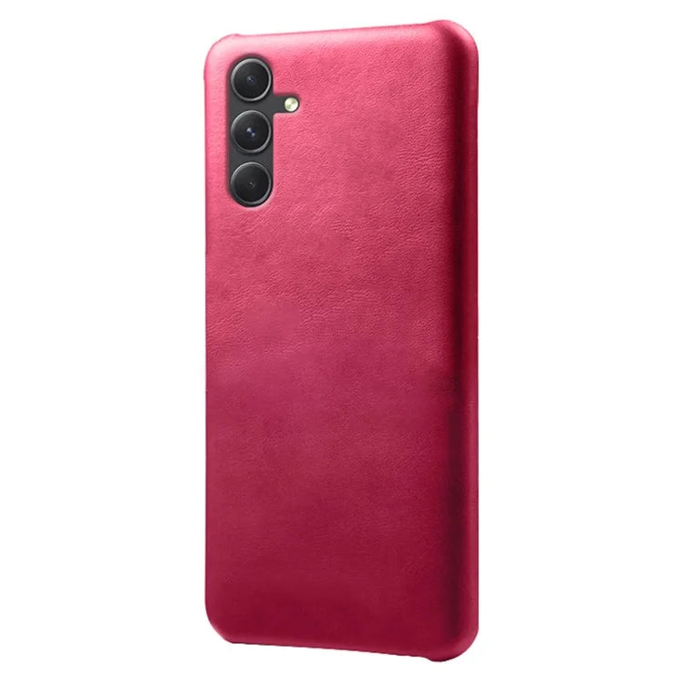For Samsung Galaxy A55 5G Phone Cover Anti-scratch Calf Texture PU Leather+PC Phone Case