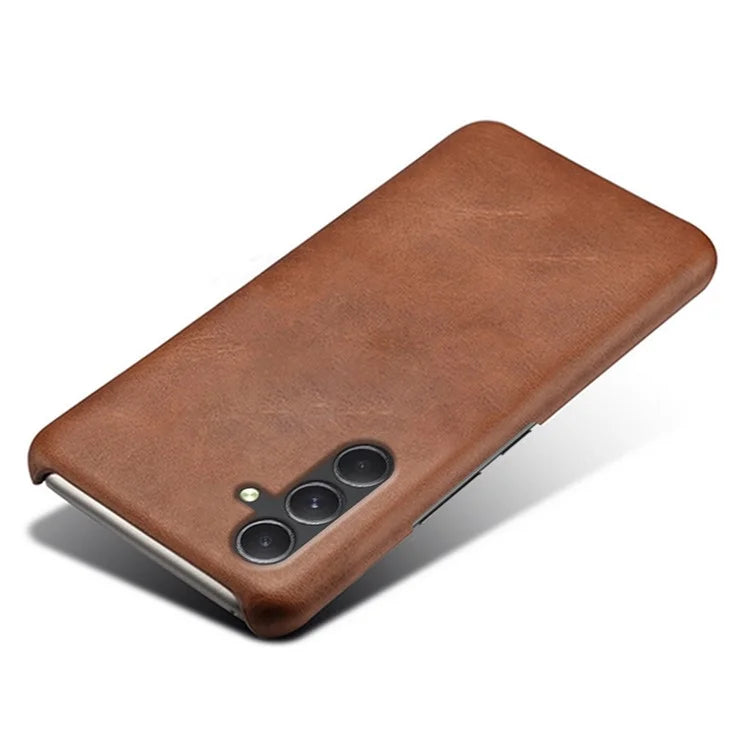 For Samsung Galaxy A55 5G Phone Cover Anti-scratch Calf Texture PU Leather+PC Phone Case