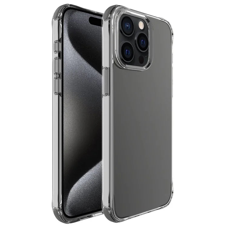 For iPhone 15 Pro Max Case Drop Proof TPU+PC Phone Cover (Big Lens Hole)
