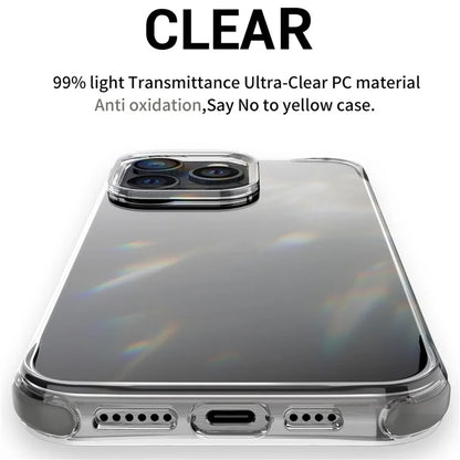 For iPhone 15 Pro Max Case Drop Proof TPU+PC Phone Cover (Big Lens Hole)