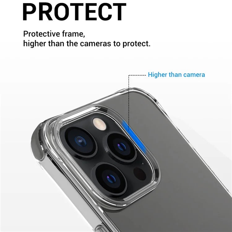 For iPhone 15 Pro Max Case Drop Proof TPU+PC Phone Cover (Big Lens Hole)