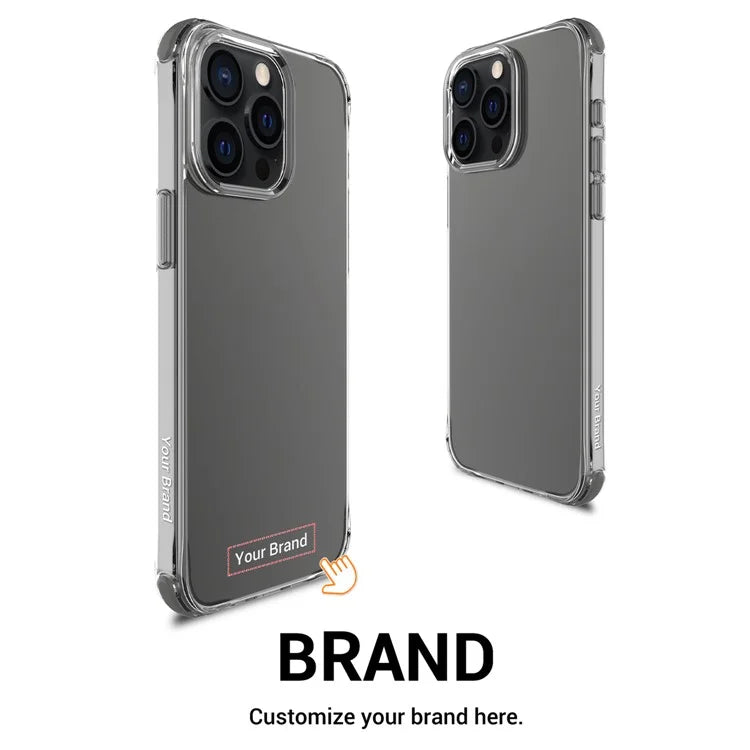 For iPhone 15 Pro Max Case Drop Proof TPU+PC Phone Cover (Big Lens Hole)