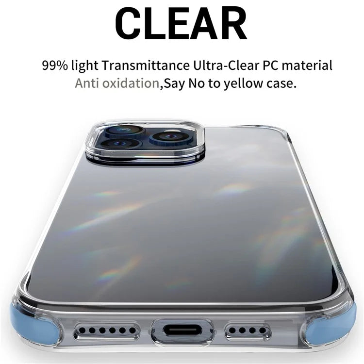 For iPhone 15 Pro Max Case Drop Proof TPU+PC Phone Cover (Big Lens Hole)