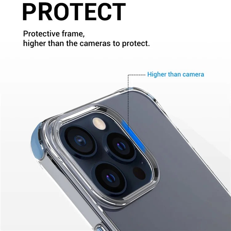 For iPhone 15 Pro Max Case Drop Proof TPU+PC Phone Cover (Big Lens Hole)