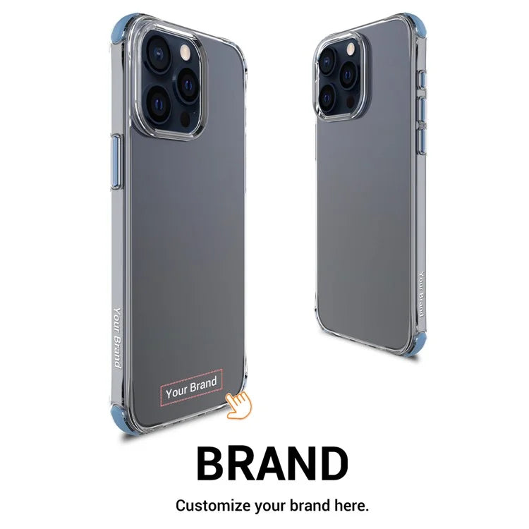 For iPhone 15 Pro Max Case Drop Proof TPU+PC Phone Cover (Big Lens Hole)