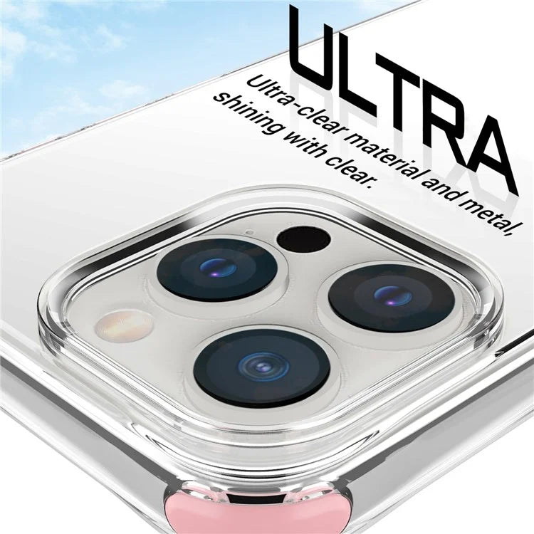 For iPhone 15 Pro Max Case Drop Proof TPU+PC Phone Cover (Big Lens Hole)