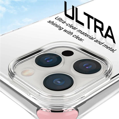For iPhone 15 Pro Max Case Drop Proof TPU+PC Phone Cover (Big Lens Hole)