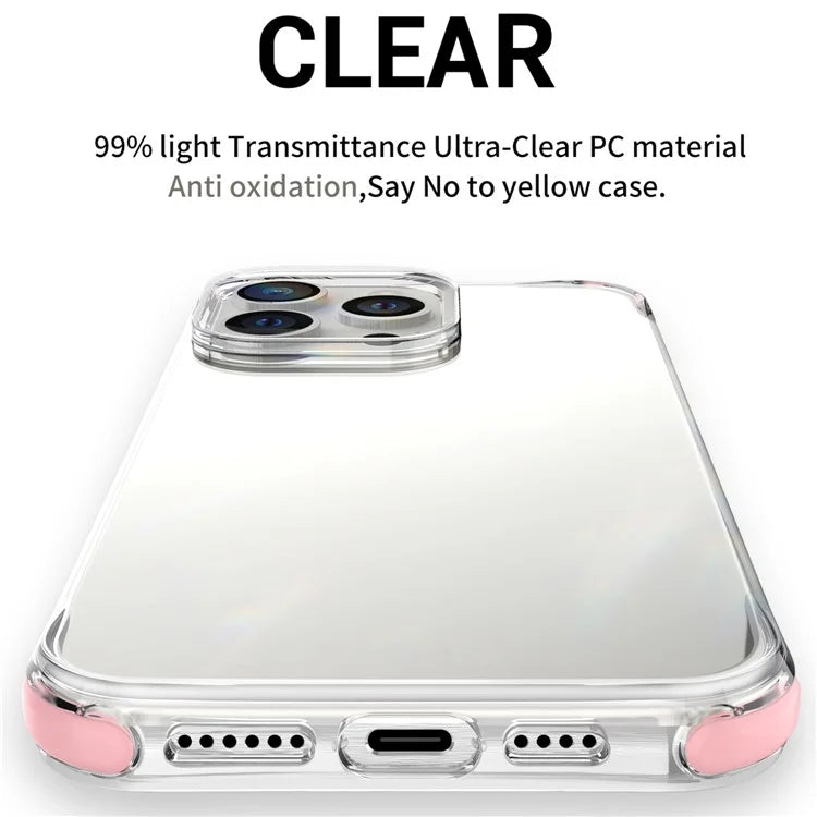 For iPhone 15 Pro Max Case Drop Proof TPU+PC Phone Cover (Big Lens Hole)