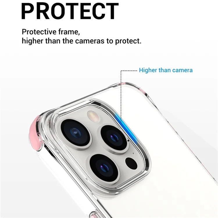 For iPhone 15 Pro Max Case Drop Proof TPU+PC Phone Cover (Big Lens Hole)
