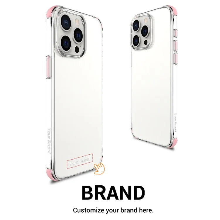 For iPhone 15 Pro Max Case Drop Proof TPU+PC Phone Cover (Big Lens Hole)