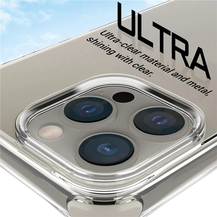 For iPhone 15 Pro Max Case Drop Proof TPU+PC Phone Cover (Big Lens Hole)