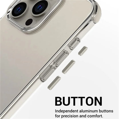 For iPhone 15 Pro Max Case Drop Proof TPU+PC Phone Cover (Big Lens Hole)