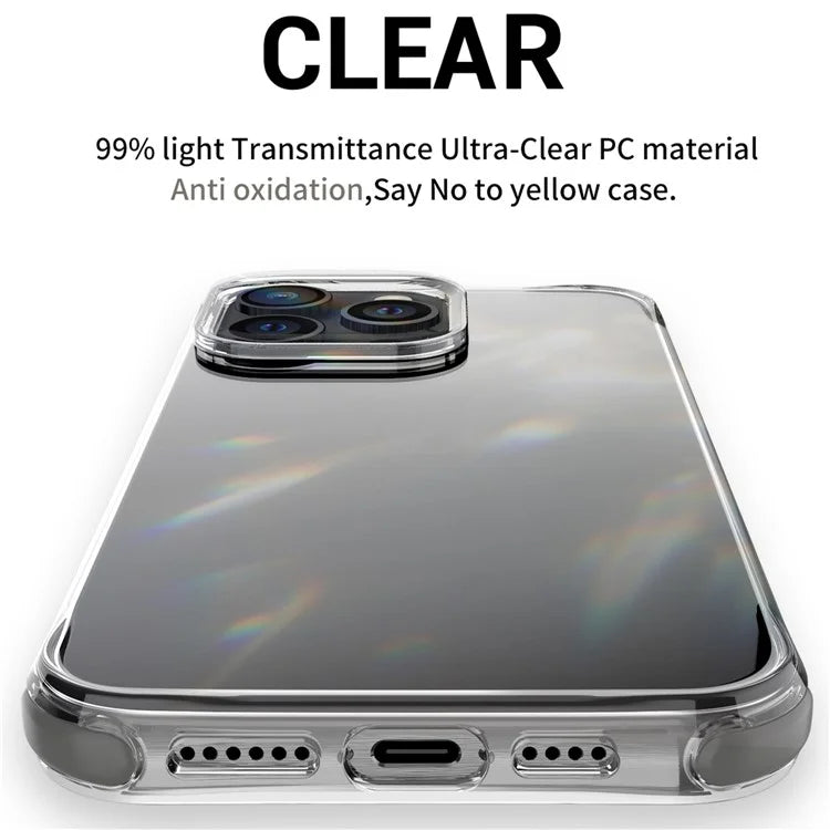 For iPhone 14 Pro Max Case Shockproof TPU+PC Phone Cover (Big Lens Hole)