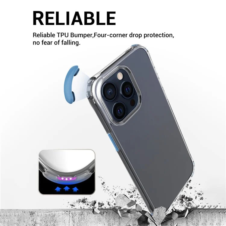 For iPhone 14 Pro Max Case Shockproof TPU+PC Phone Cover (Big Lens Hole)