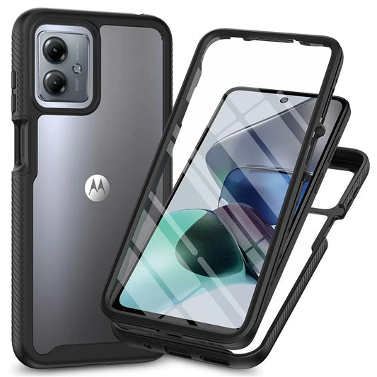 For Motorola Moto G54 5G Phone Case with PET Screen Protector Full Protection Cover