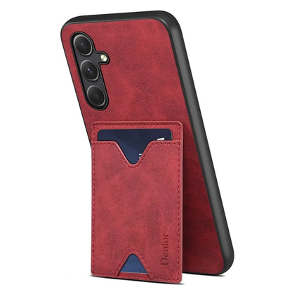 DENIOR For Samsung Galaxy A35 5G Case Leather+TPU Card Slot Phone Cover