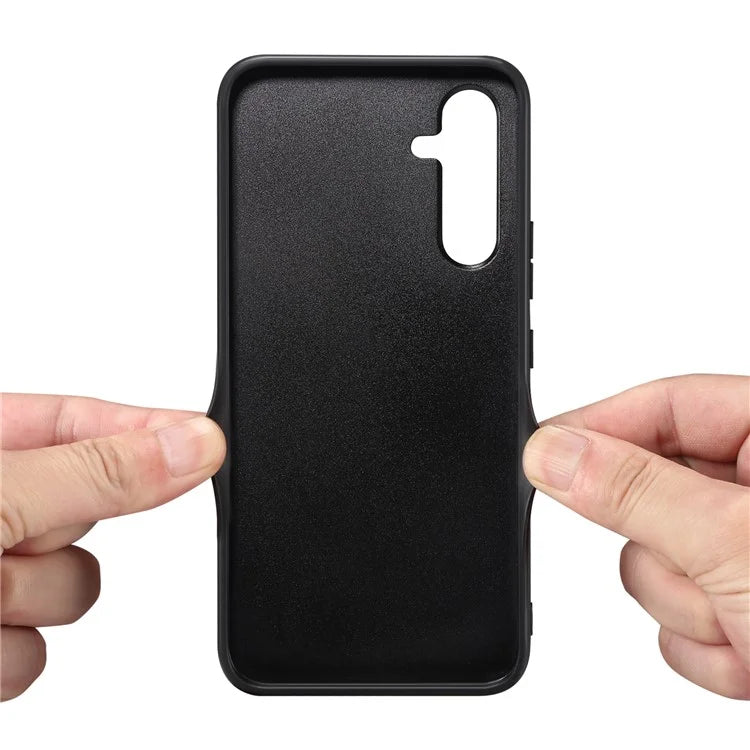 DENIOR For Samsung Galaxy A55 5G Case Card Slot Leather Coated TPU Phone Cover