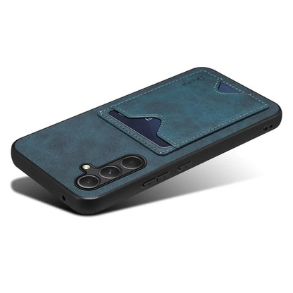 DENIOR For Samsung Galaxy A55 5G Case Card Slot Leather Coated TPU Phone Cover