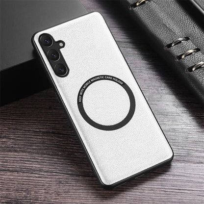 For Samsung Galaxy A25 5G (Global) (161.0 x 76.5 x 8.3mm) Back Case Magnetic Leather+TPU Phone Cover